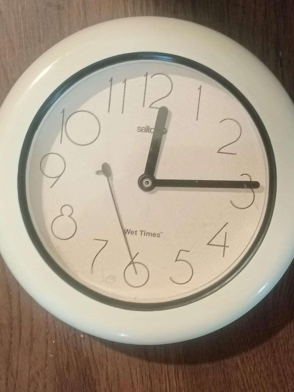 White Wall Clock - Wet Times